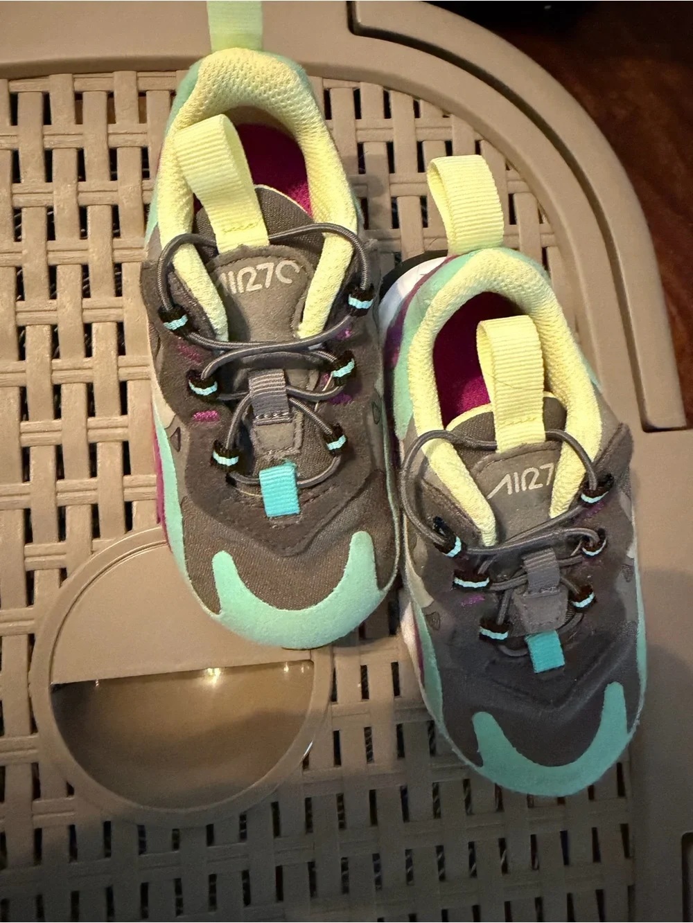 Kids Nike Sneakers in Gray, Mint & Magenta - Lightweight Comfort